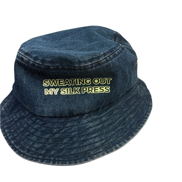 Embroidered Denim Bucket Hat - Picture 2 of 3